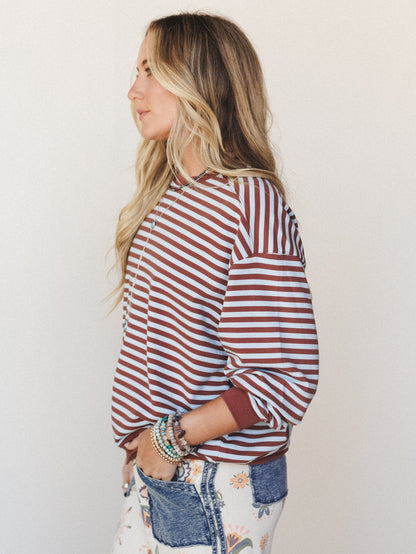 Now and Forever Pullover - Brown
