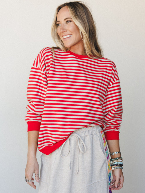 Now and Forever Pullover - Red Orange