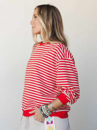 Now and Forever Pullover - Red Orange