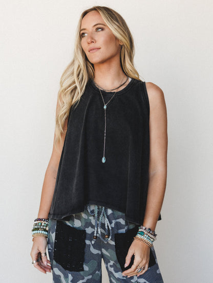 Sienna Wave Top - Ash Black