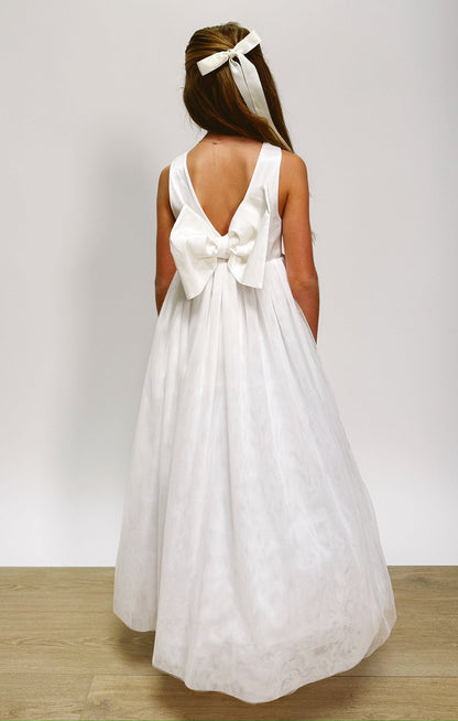 Flower Girl Dress ~ White Taffeta