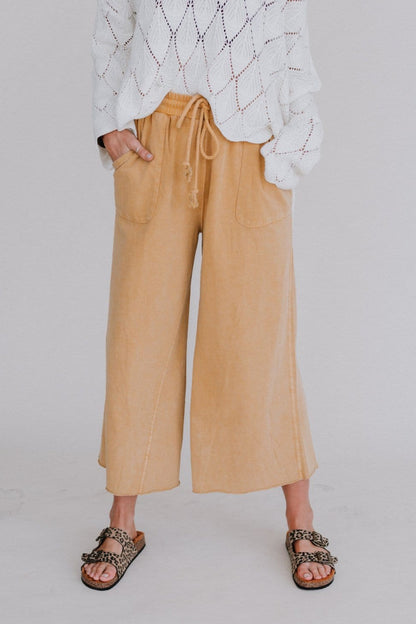 Relaxing Robin Wide Leg Pant - Mustard