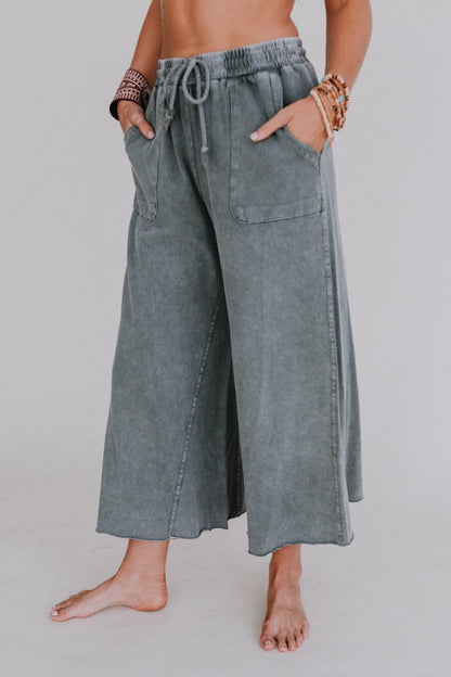 Relaxing Robin Wide Leg Pant - Ash