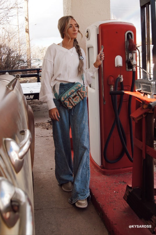 So Comfy Wide Leg Pant Full Length - Navy