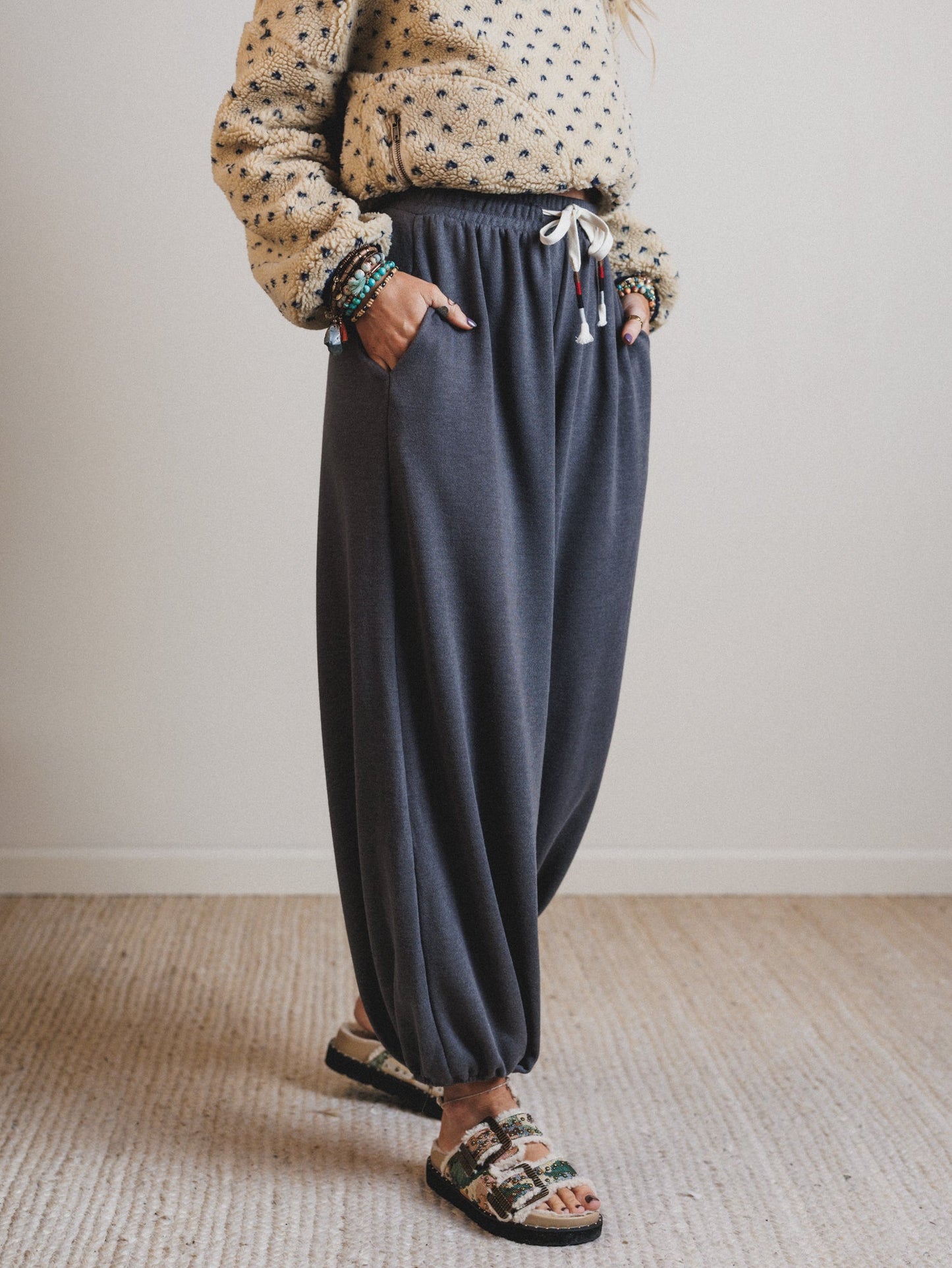The Nest Laid Back Love Jogger Pants - Charcoal