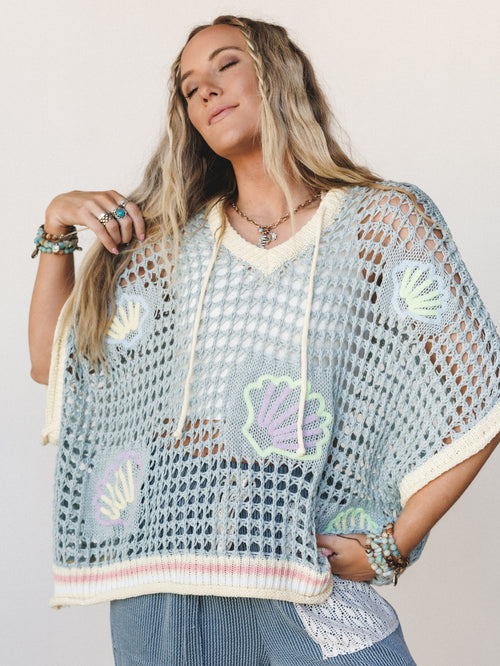 Seaside Trove Top - Seafoam Banana