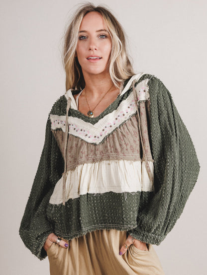 Peace Beam Top - Olive