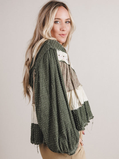 Peace Beam Top - Olive