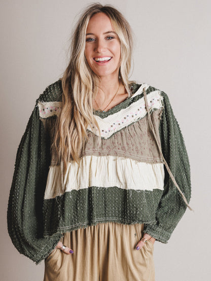 Peace Beam Top - Olive