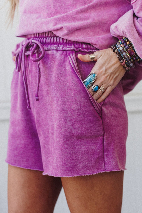 Wildflower Wanderer Shorts - Plum