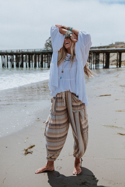 Perfect Journey Wide Leg Pants - Natural