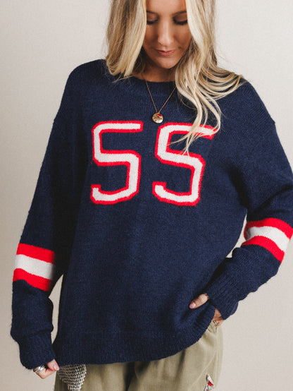Just My Type Sweater - Navy