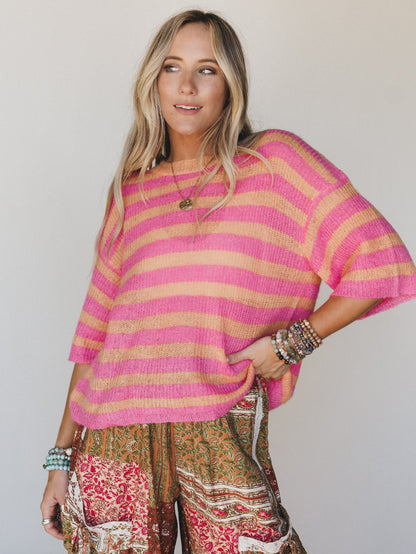 It's a Win Top - Orange Pink