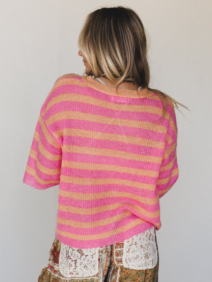 It's a Win Top - Orange Pink