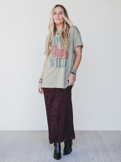 The Nest Love Is Wild Graphic Tee - Khaki