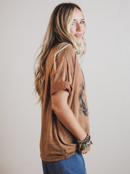 Vintage Horses Tee - Toffee