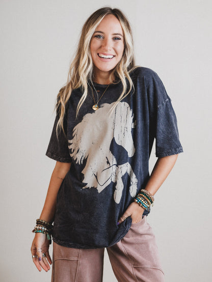 Horse Queen Tee - Charcoal