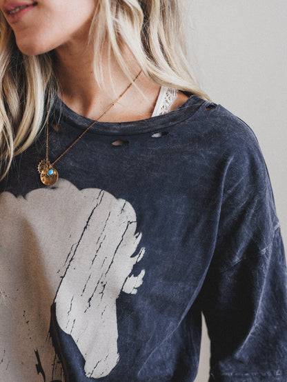 Horse Queen Tee - Charcoal