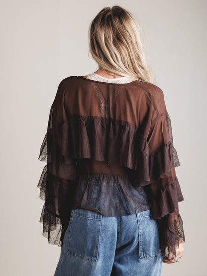 Wild Fern Top - Brown