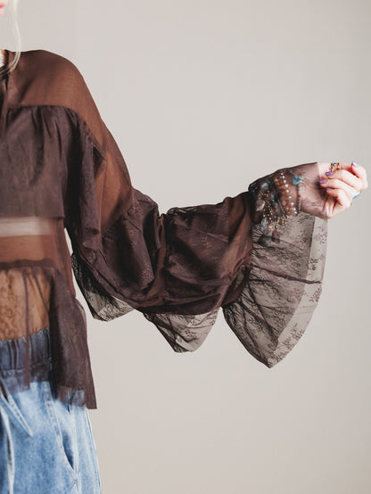Wild Fern Top - Brown