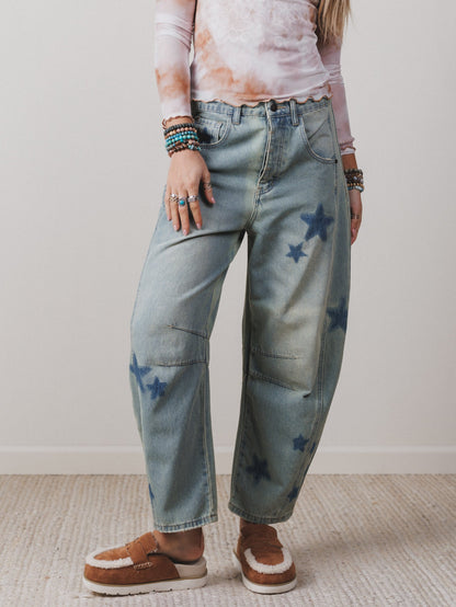 Star Walk Barrel Jeans - Denim