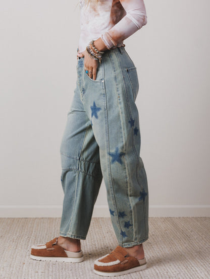 Star Walk Barrel Jeans - Denim