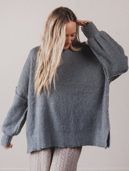 Daylight Dreamer Knit Sweater - Dark Gray
