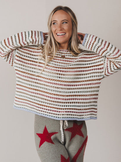 Noa Striped Sweater Top - Multi