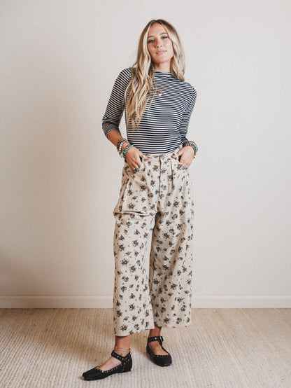Dream Again Striped Top - Navy