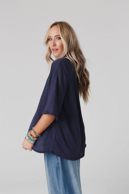 The Nest Your Favorite Slub Tee Shirt - Navy
