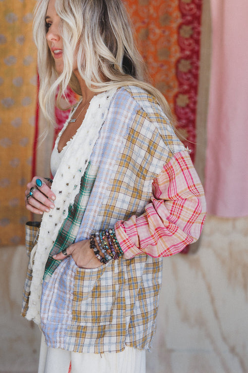 Perfectly Paired Plaid Shacket - Yellow