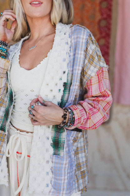 Perfectly Paired Plaid Shacket - Yellow