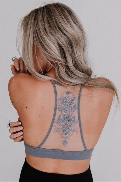 Tattoo Bralette - Gray