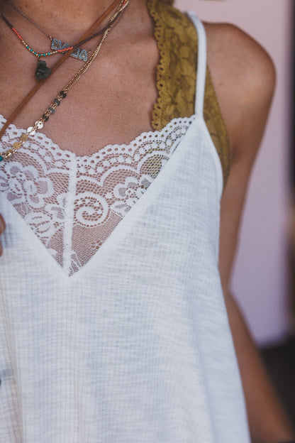 Forever Set Tank Top - Ivory