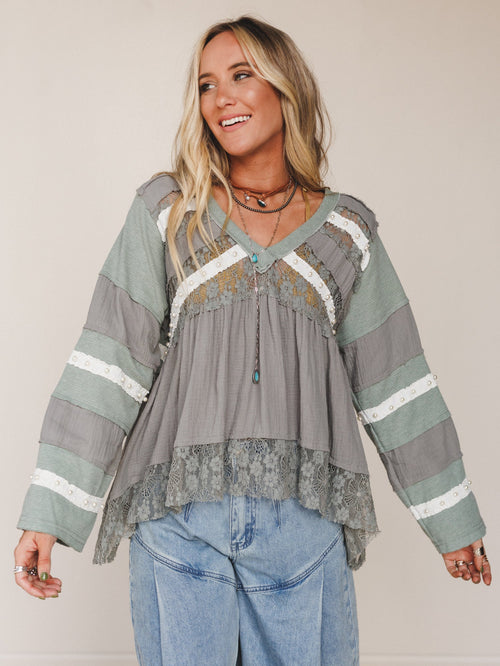 Dainty Days Top - Olive