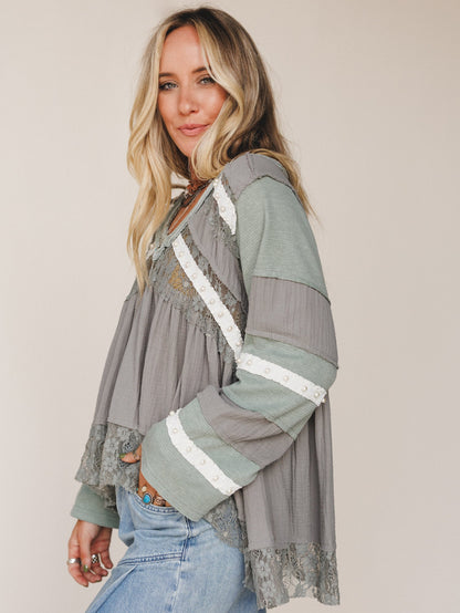 Dainty Days Top - Olive