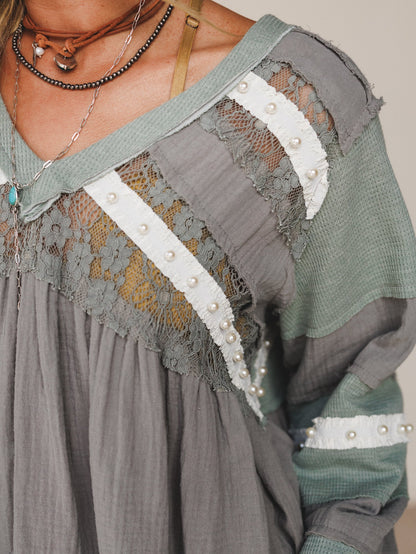 Dainty Days Top - Olive
