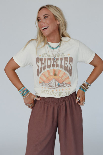 Take Me To The Smokies Graphic Tee - Ivory