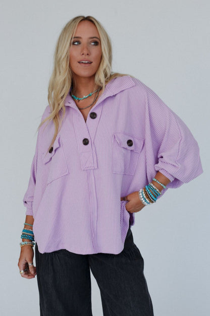 Color My World Oversized Top - Lilac
