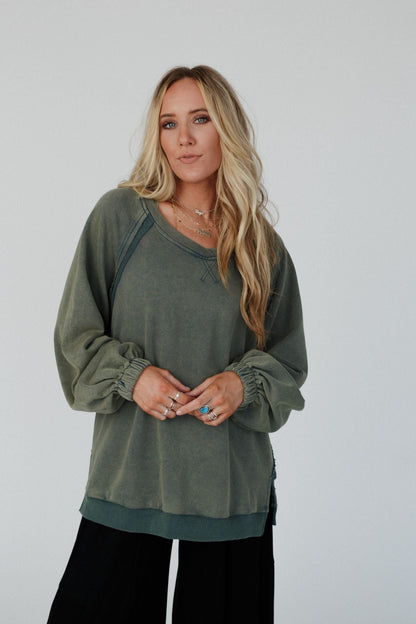 Crossed Paths Sweatshirt - Olive