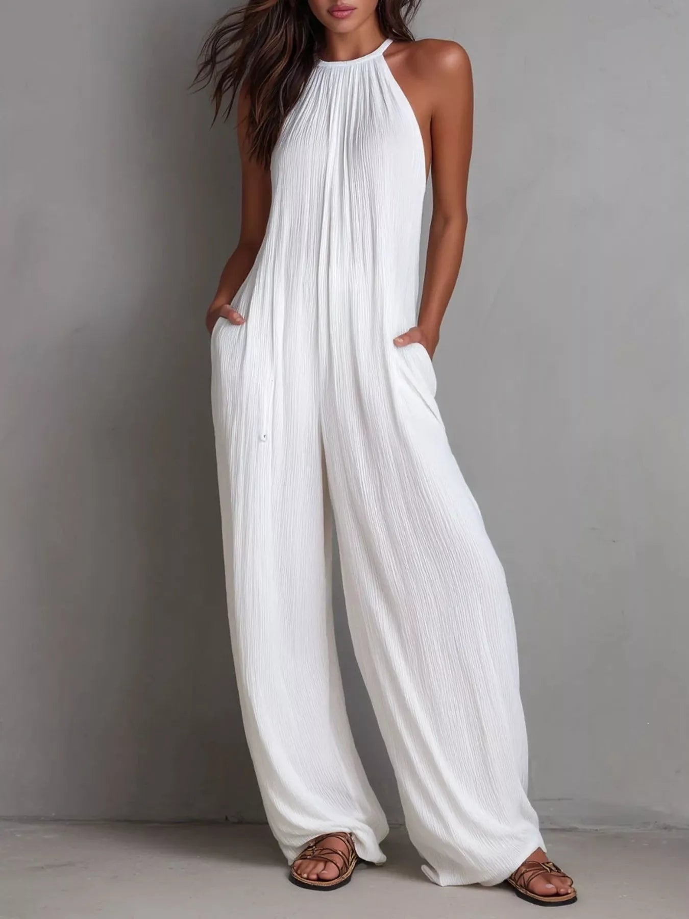 Hazel Blues® |  Easy Does It Jumpsuit | Sleeveless Jumpsuit