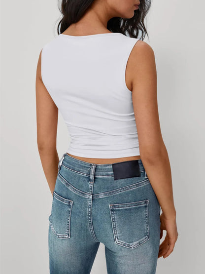 Hazel Blues® |  Solid Round Neck Tank