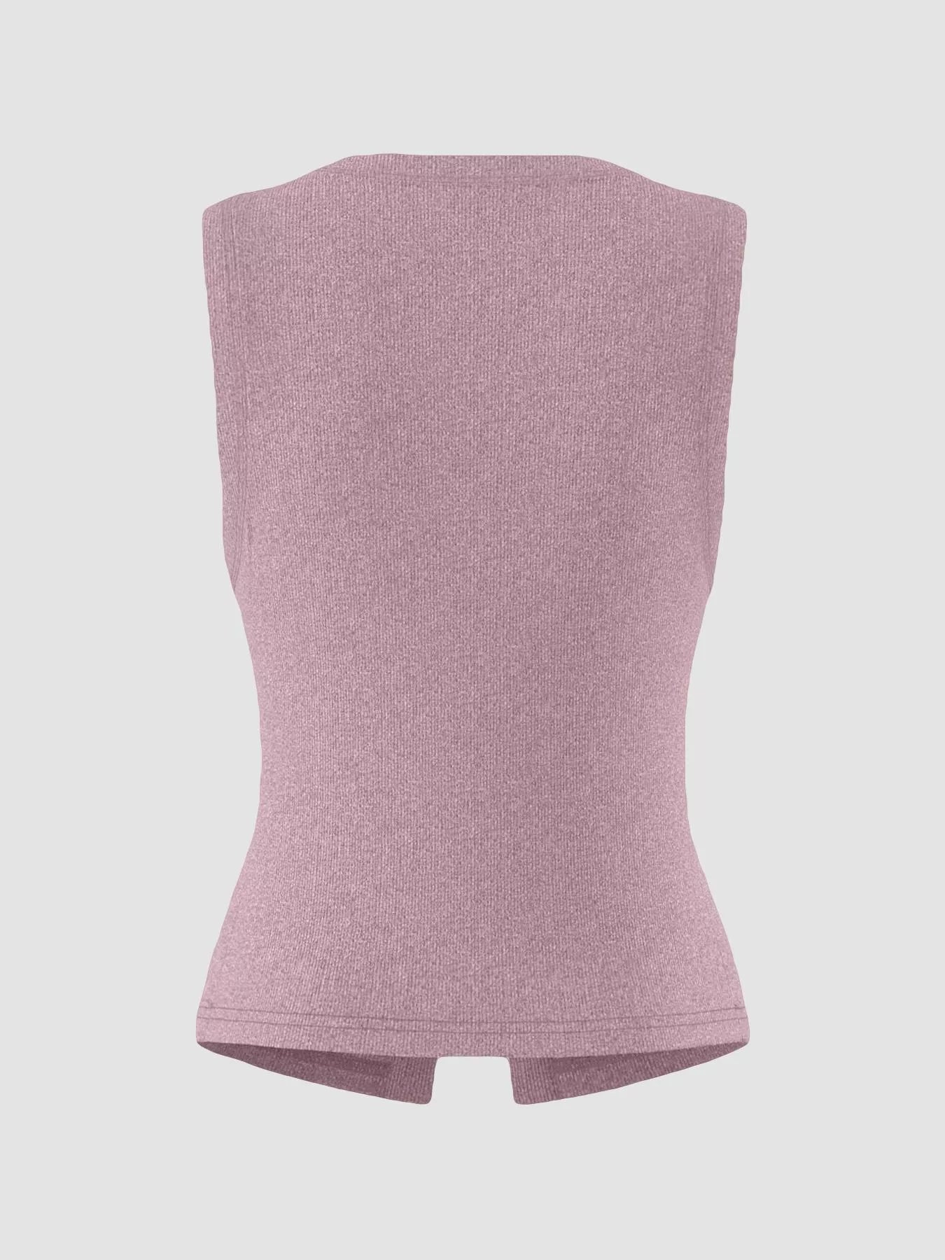 Hazel Blues® |  Ribbed Button-Front Sleeveless Tank