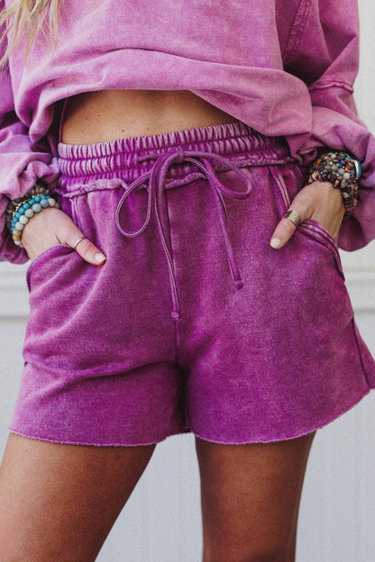Wildflower Wanderer Shorts - Plum