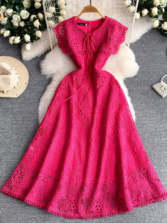 Hazel Blues® |  Lace Sleeveless A-Line Dress