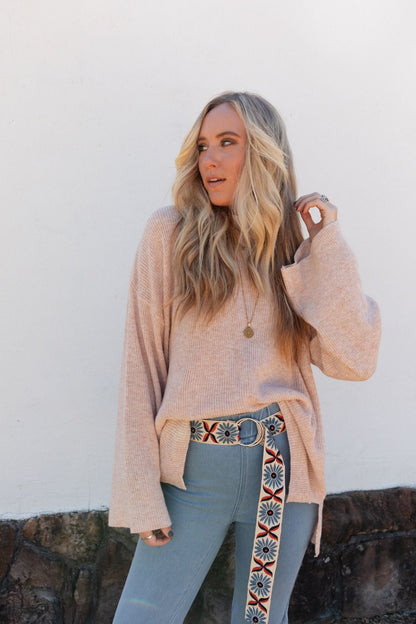 Tricks Up Her Sleeve Sweater - Oatmeal
