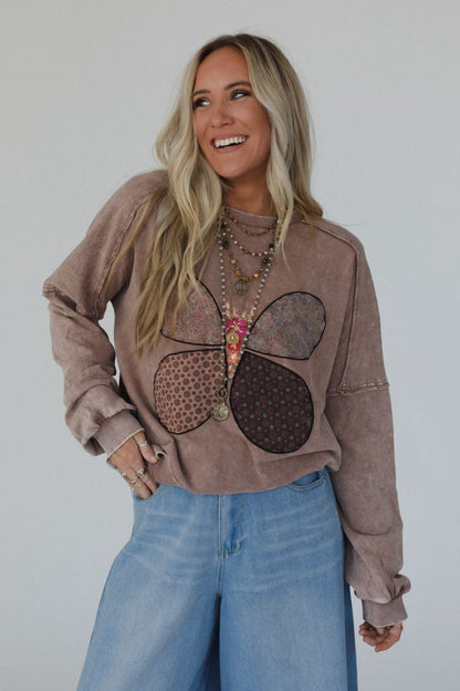 Flutterby Pullover Top - Mocha