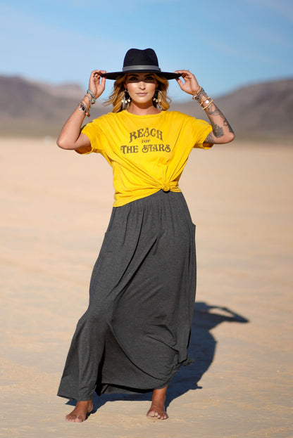 The Perfect Pocketed Maxi Skirt - Charcoal