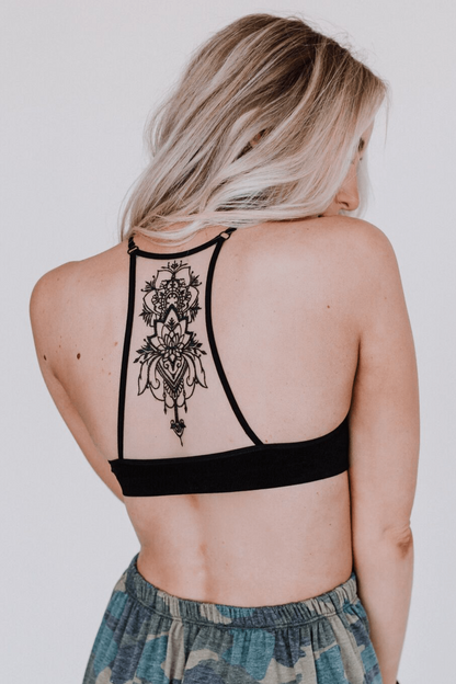 Tattoo Bralette - Black