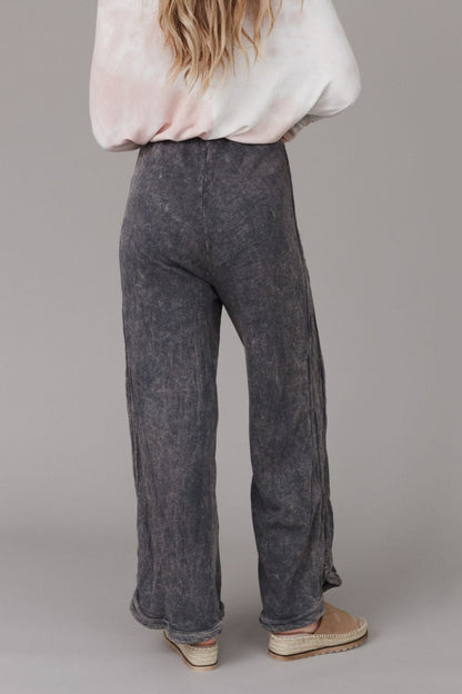 So Comfy Wide Leg Pant Full Length - Charcoal